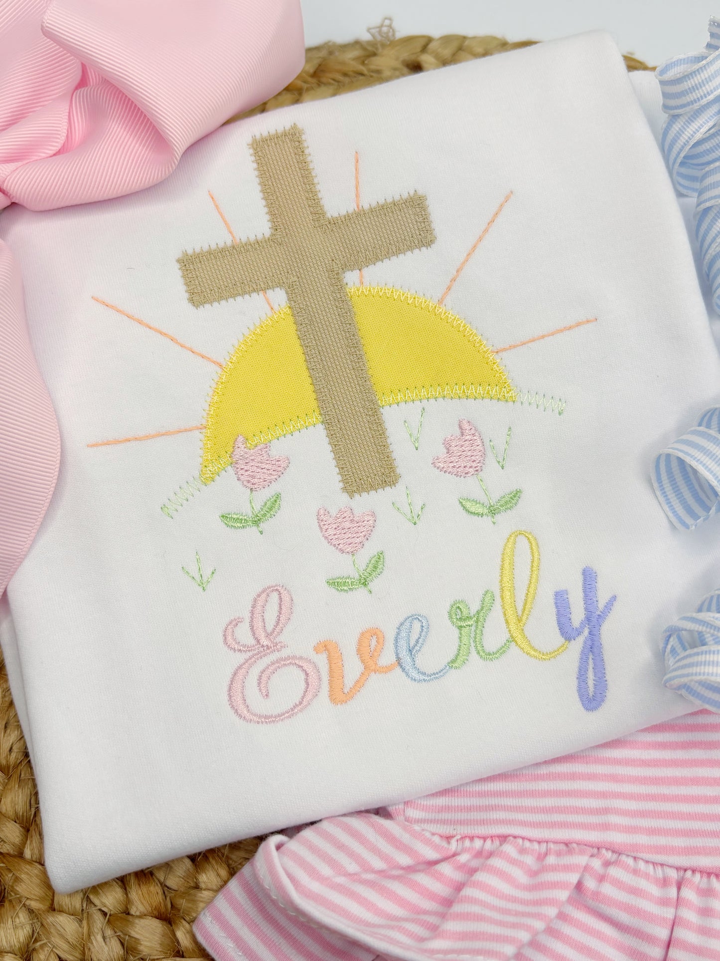 Cross at Sunrise Applique Design