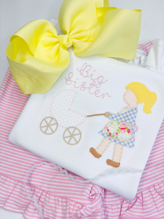 Vintage Girl and Stroller Design