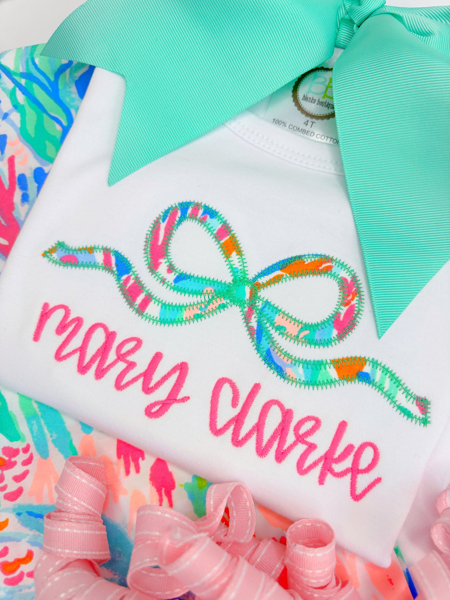 Summery Applique Bow Design with Lilly fabric