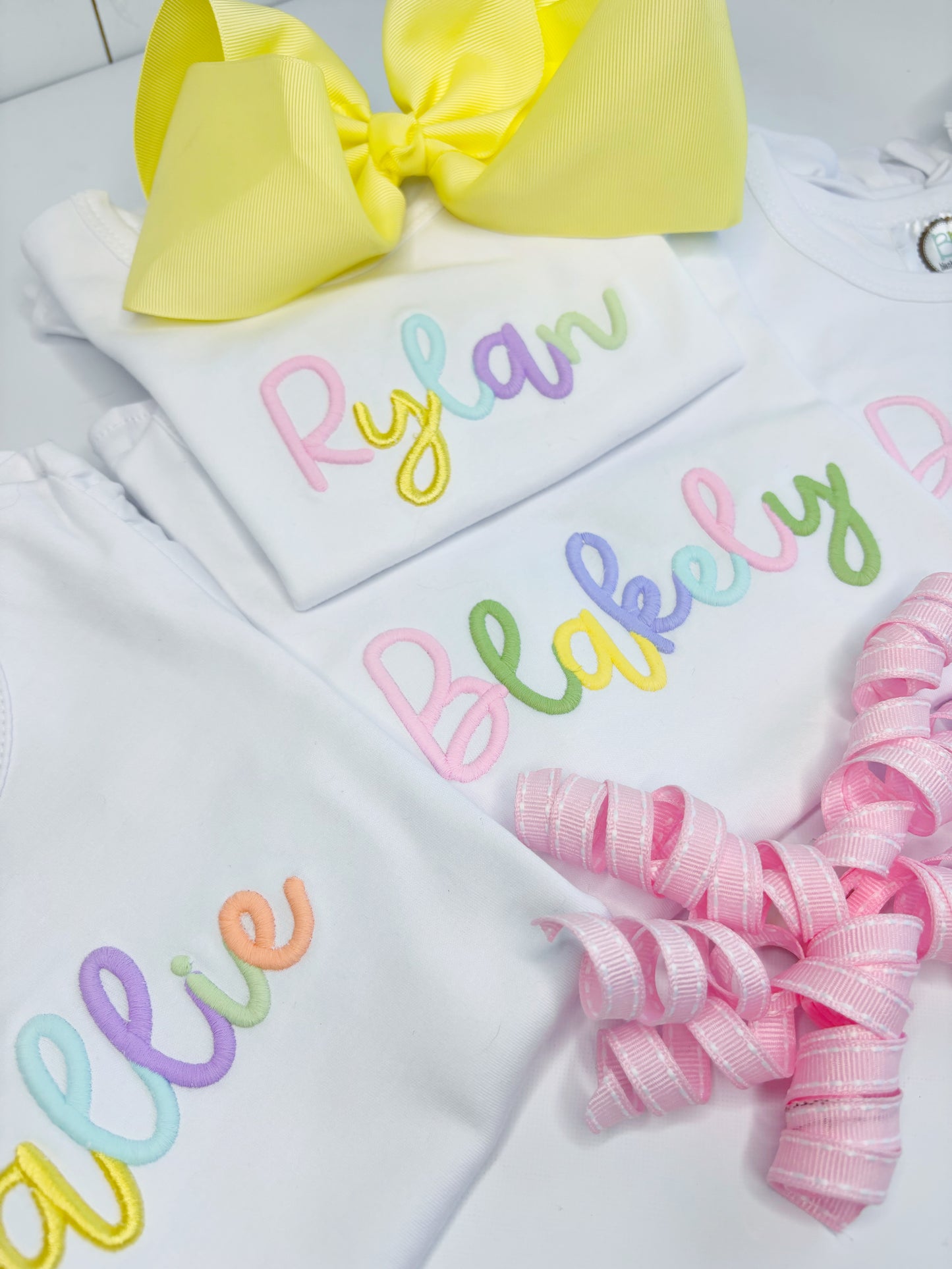 3D Puff Embroidered Name for Girls