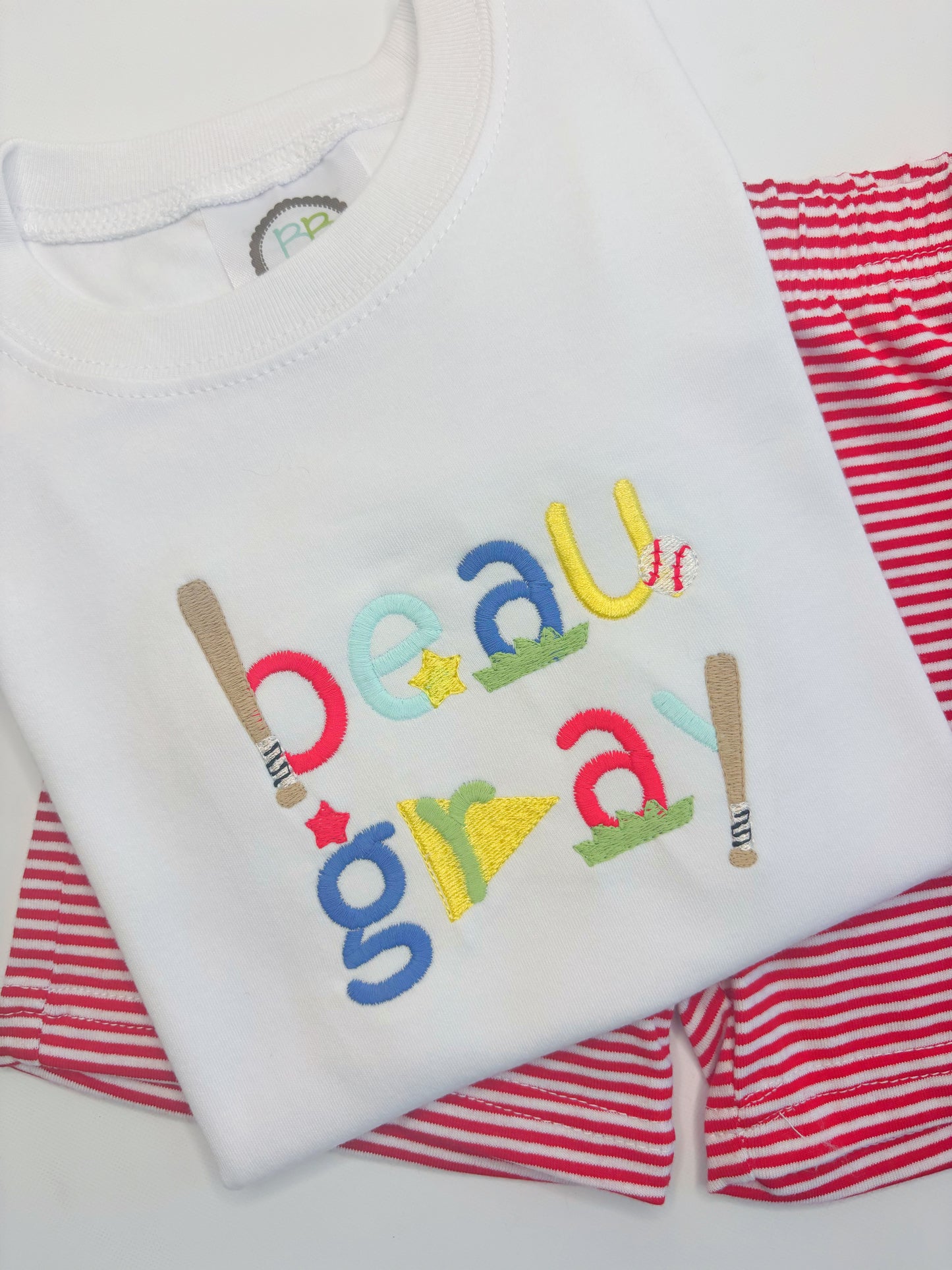 Personalized Baseball Letters T-shirt Design