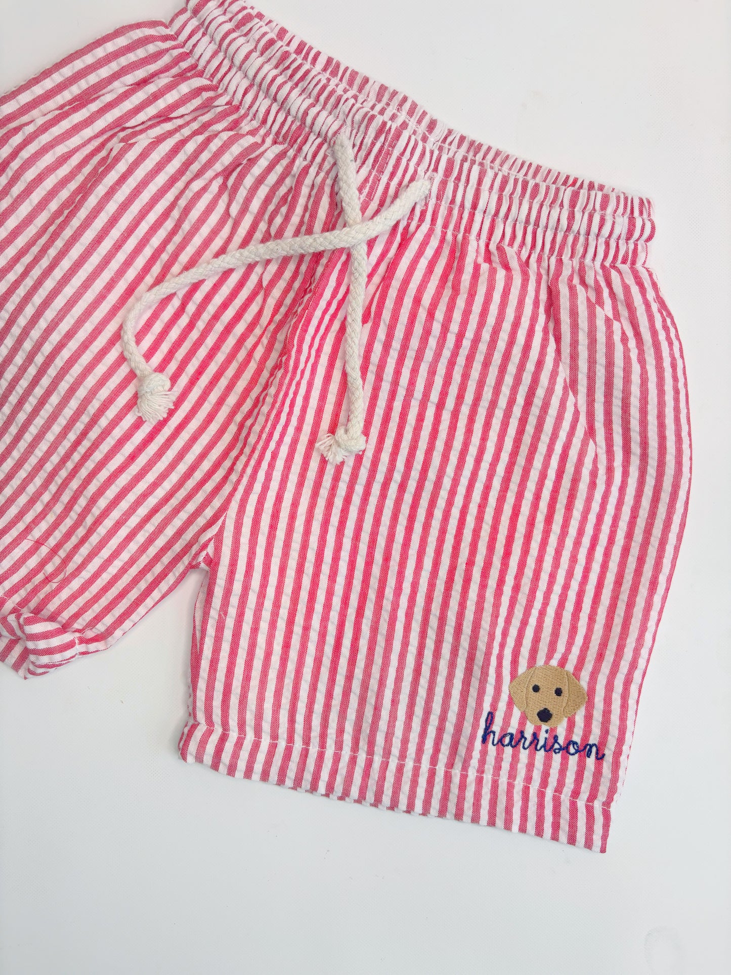 Boys Seersucker Swimsuit With/Without Monogram/Mini Design