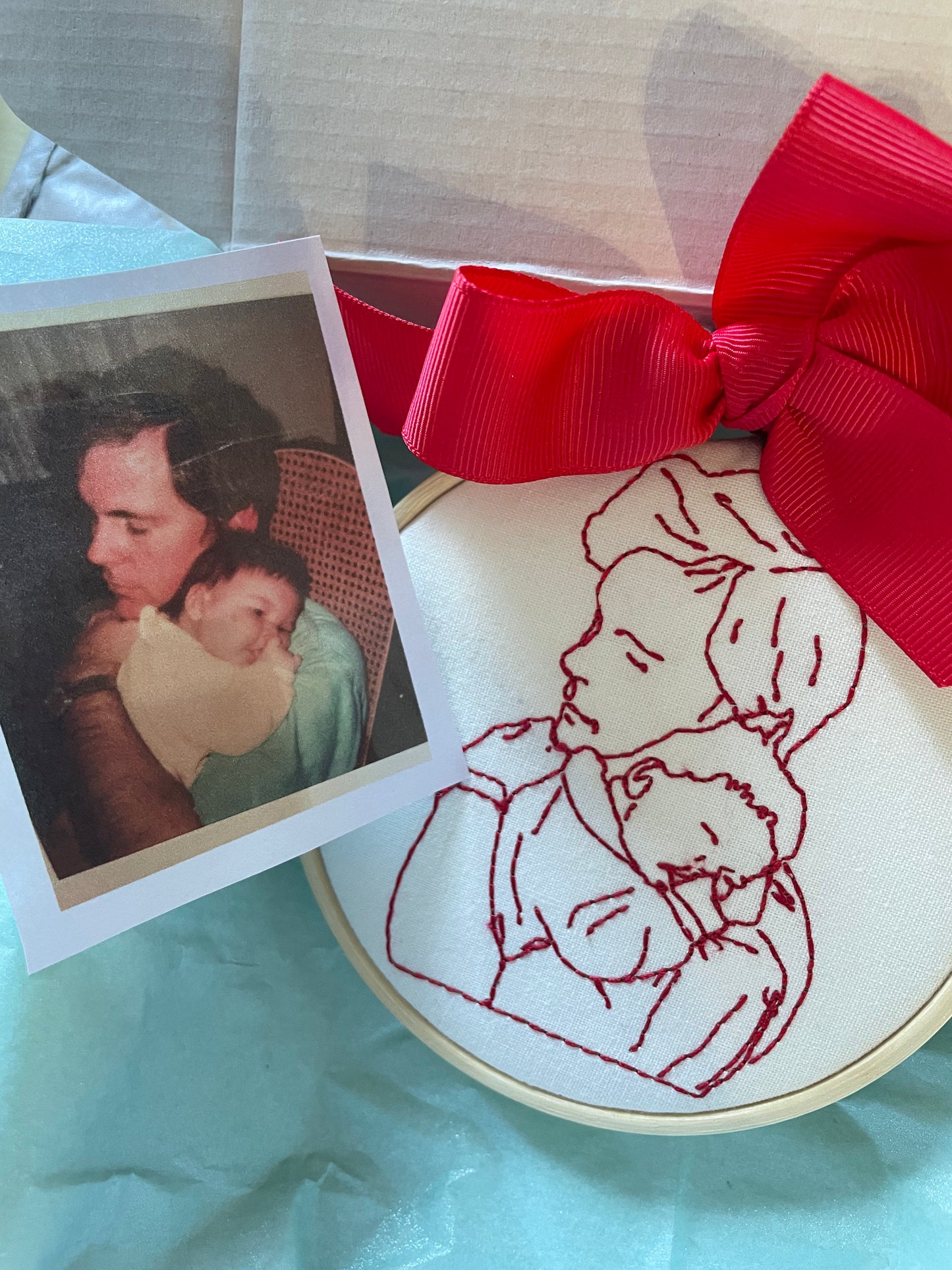 Portrait Outline Christmas Ornament