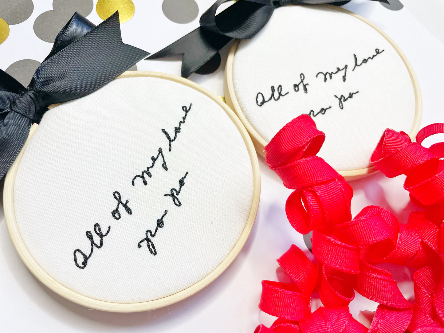 Loved One's Custom Hooped Handwriting Ornament