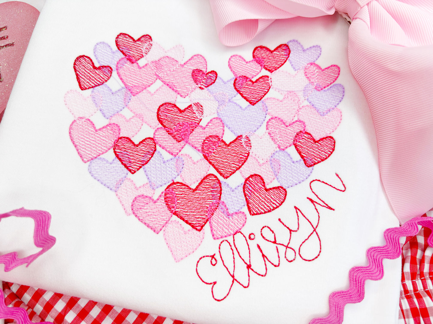 Lots of Hearts Sketch Valentine Design