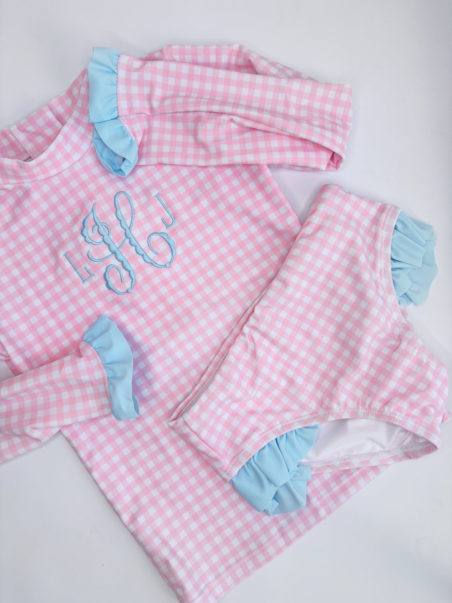 Girl's Long Sleeve Two Piece Swimsuit