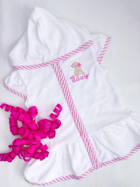 Girls Seersucker trimmed Swim Cover Up