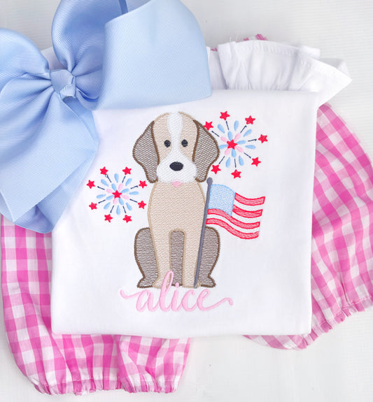 Patriotic Pup Sketch Design