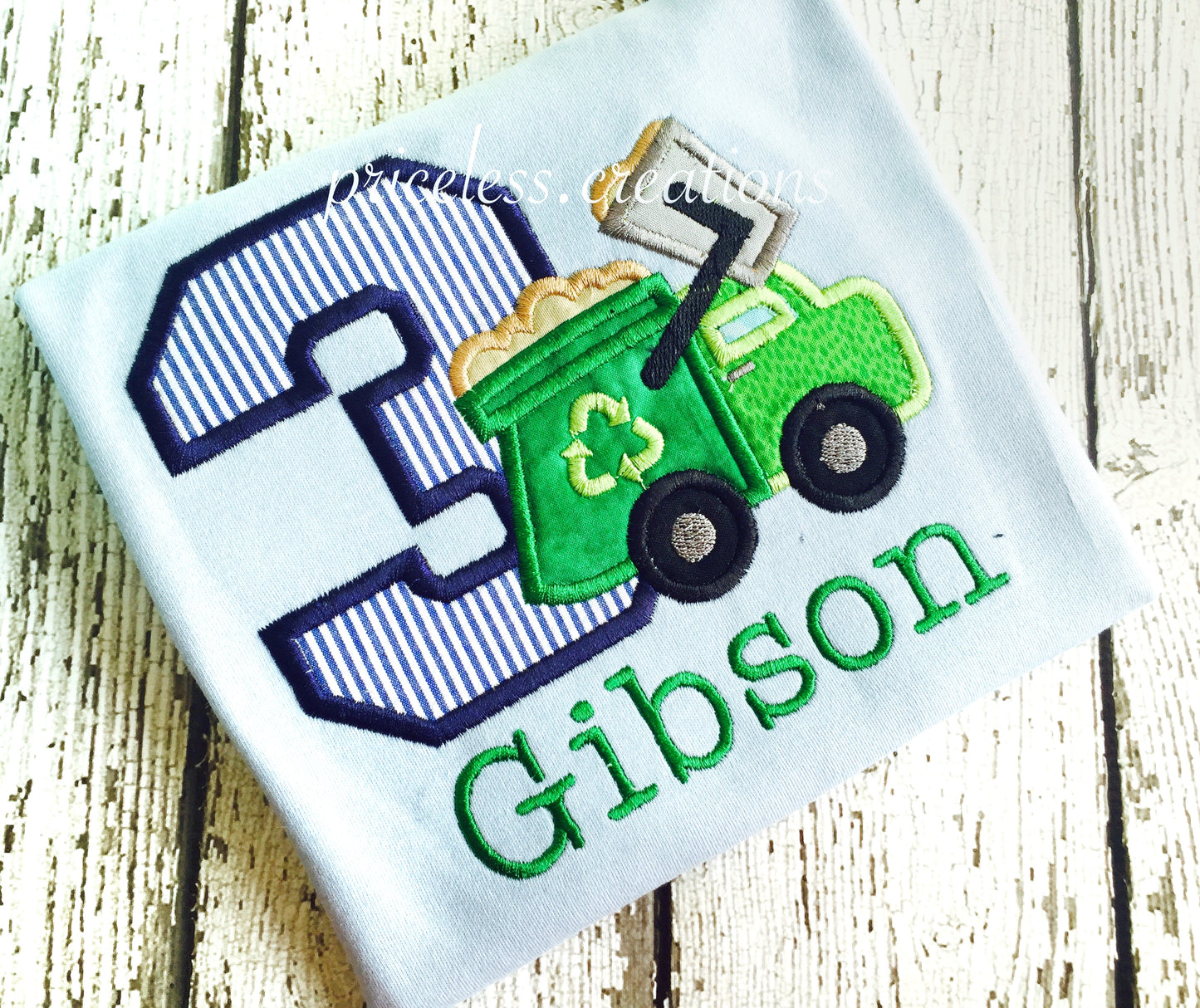 Garbage Truck Themed Birthday Shirt