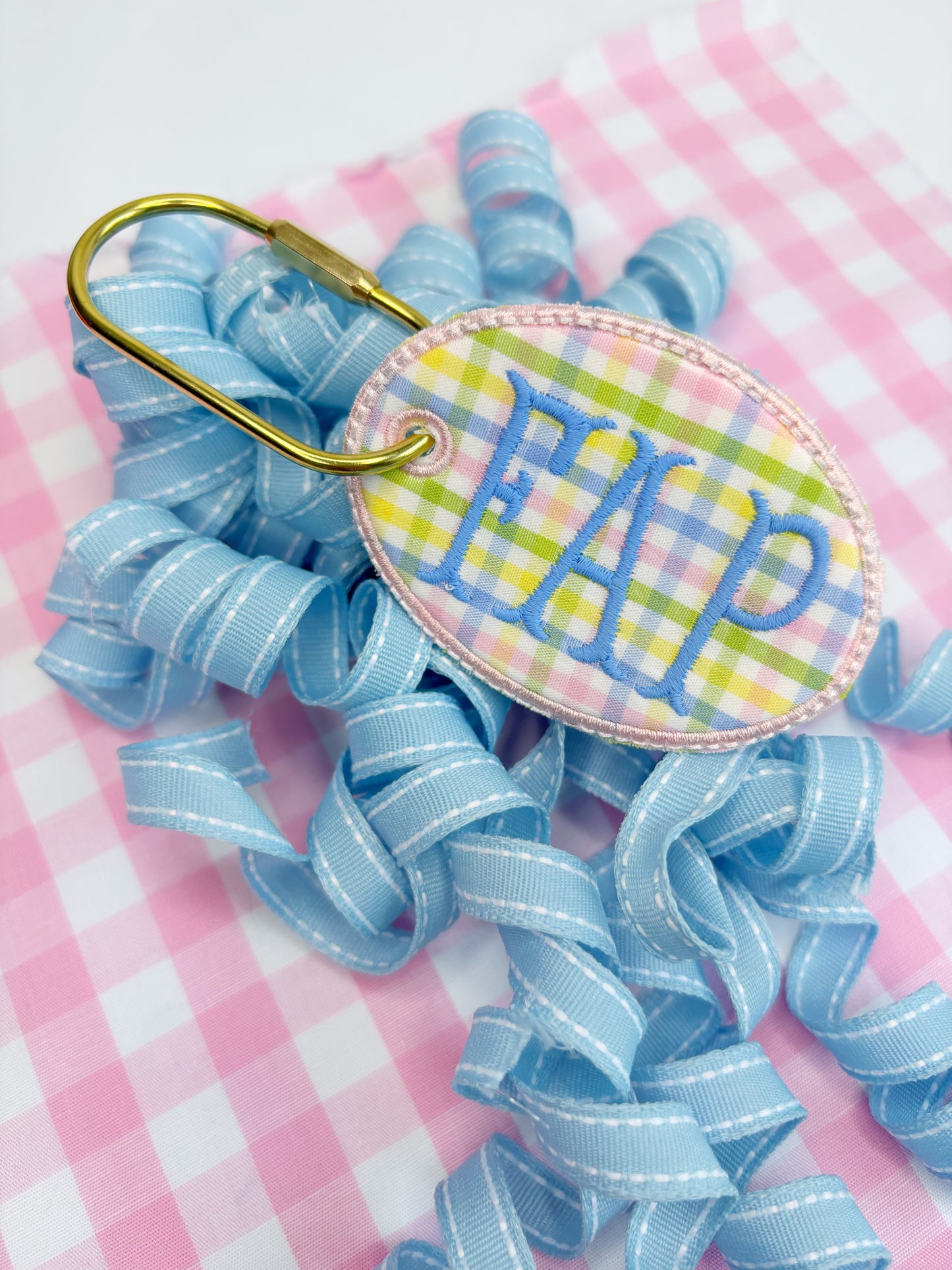 Embroidered Oval Keychains