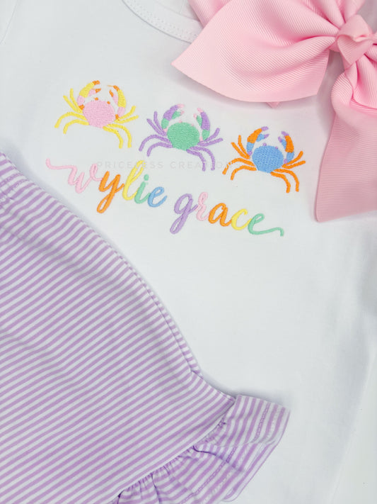 Crab Trio Design GIrl's Shirt