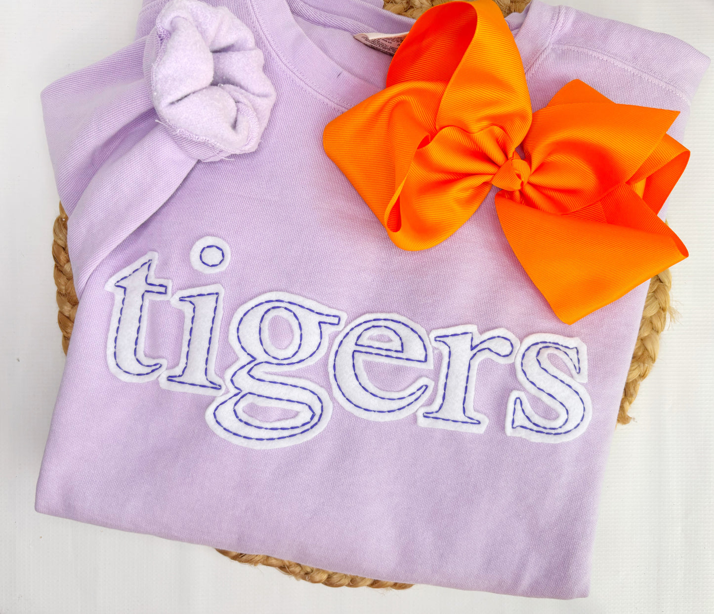 Comfort Colors "tigers" felt sweatshirt