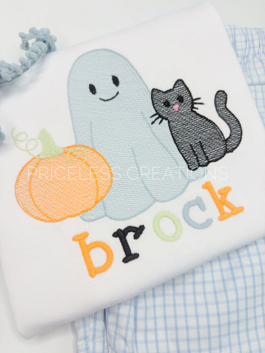 Boy's Light Blue Ghost Trio Design