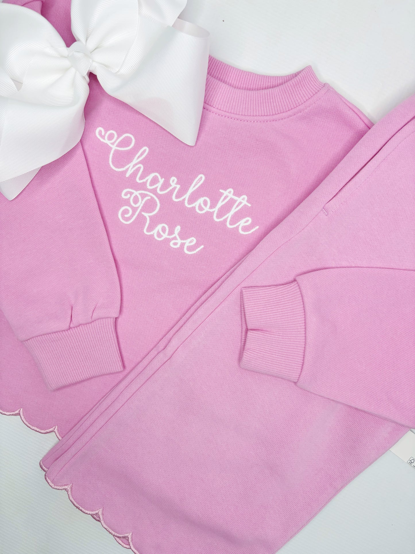 Girl's Scalloped Jogging Set