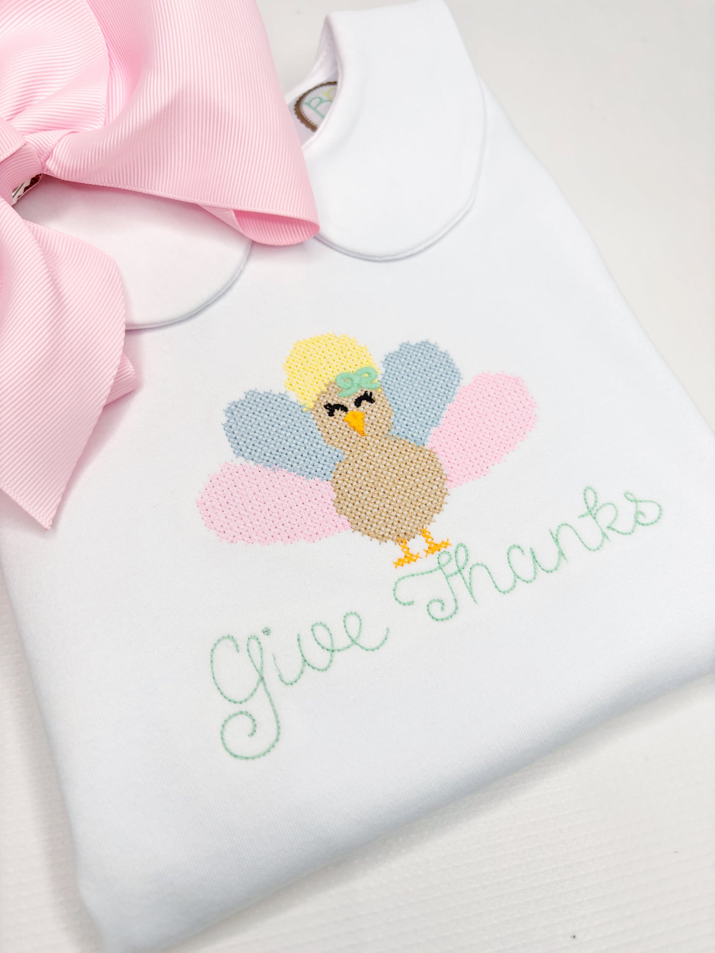 Cross Stitched Turkey Design- Girl Version