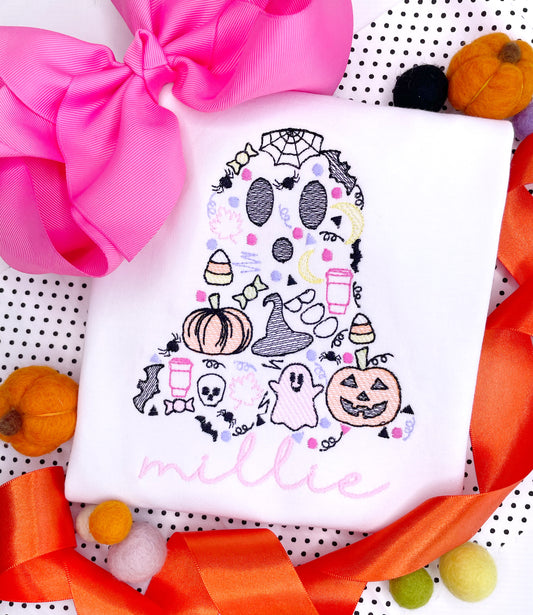 Ghost with Multi-Halloween Designs