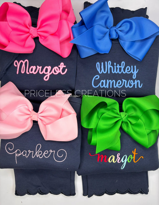 Girl's Scalloped Jogging Set