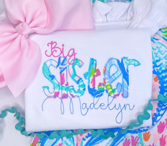 Big/Lil Sister Design Done in Lilly P fabric