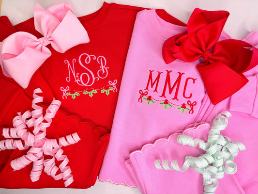 Custom Christmas Scallop Jogging  Set