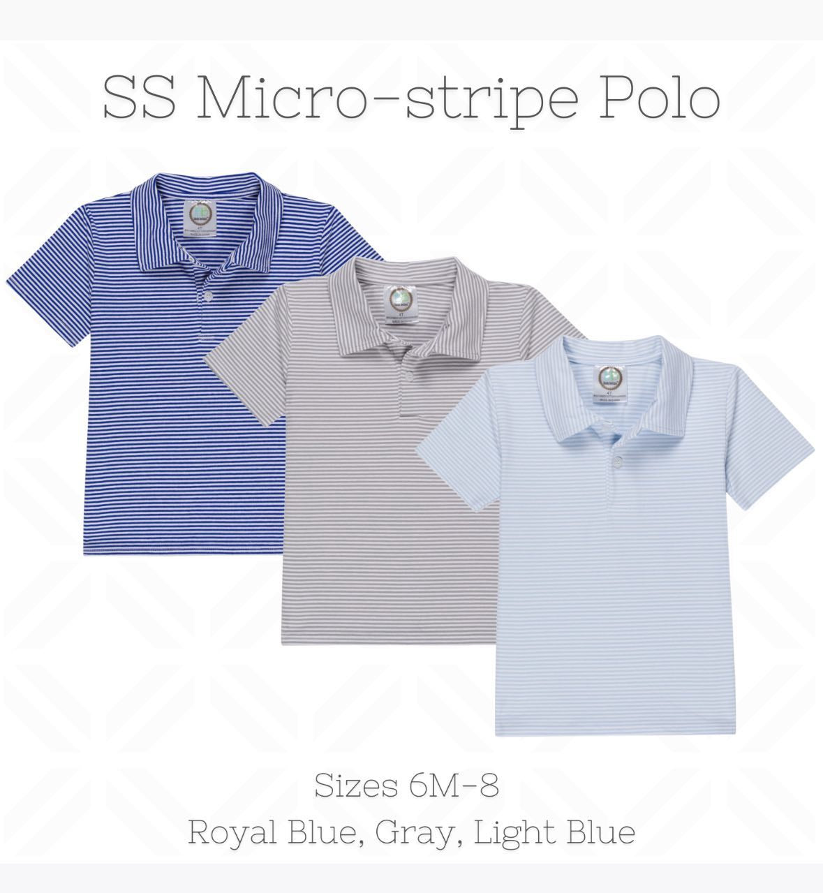 Boy's Micro Stripe Polo