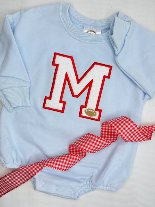 Single Letter Initial Infant Sweatshirt Bubble