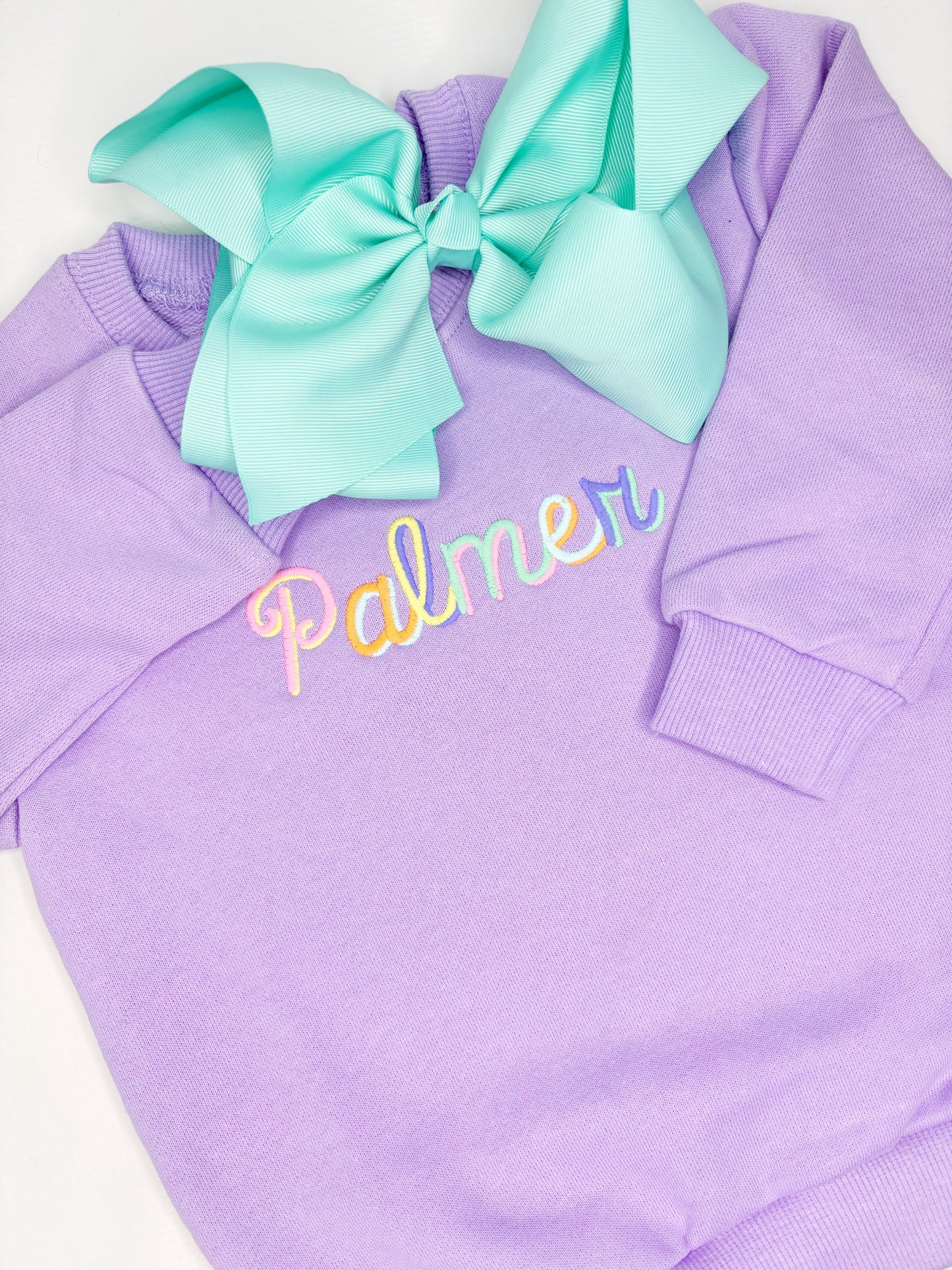 Girl's Puff Sleeve Sweatshirt with Custom Name
