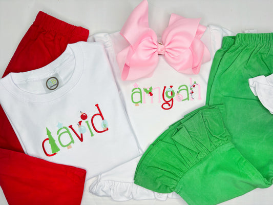 Festive Christmas Alphabet Name