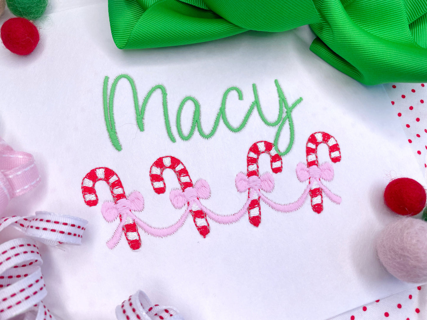Candy Canes with Bow Design