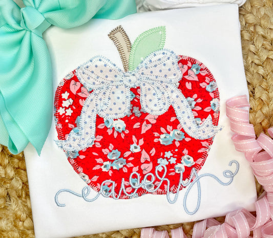 B2S Red Floral Apple Using Liberty Fabric