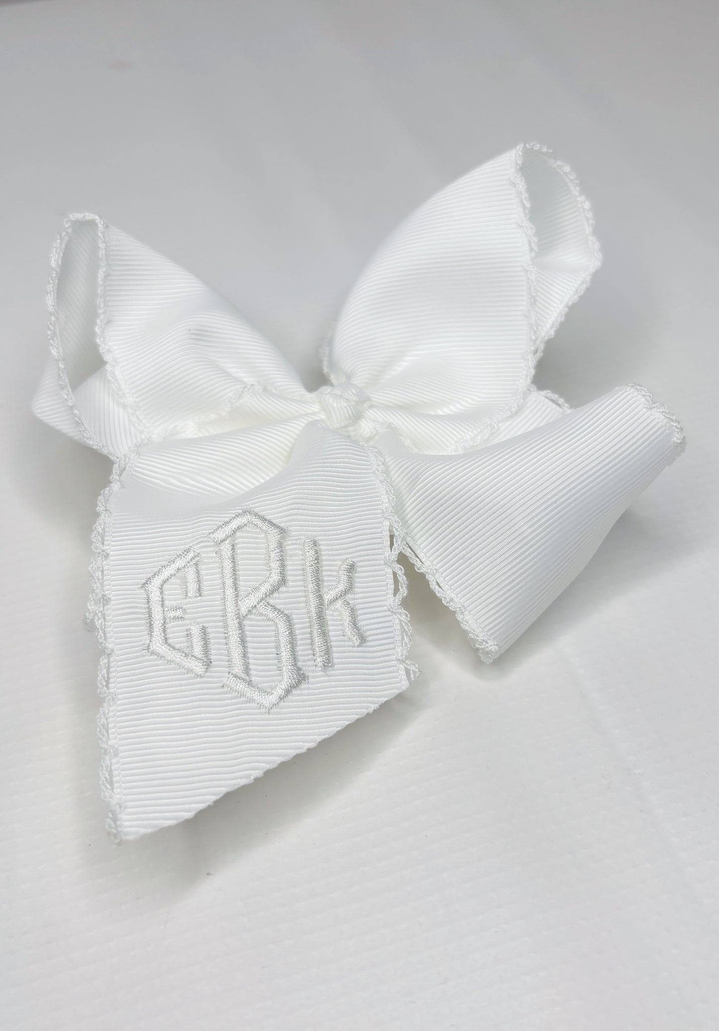 Pique Trimmed Grosgrain 5" Bow