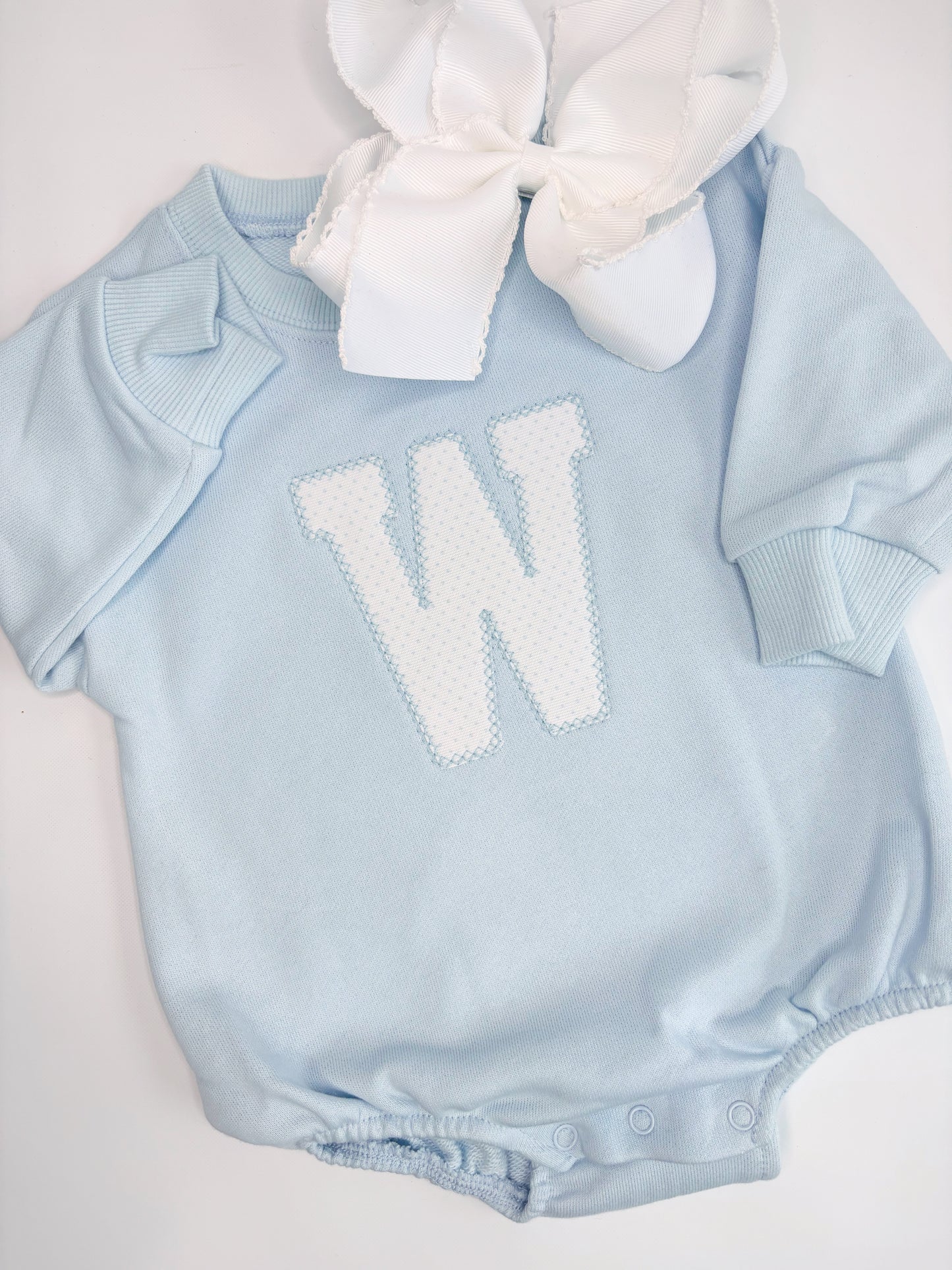 Unisex Initial Sweatshirt Bubble with tiny dot fabric