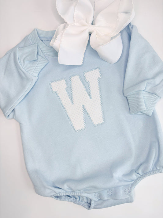 Unisex Initial Sweatshirt Bubble with tiny dot fabric