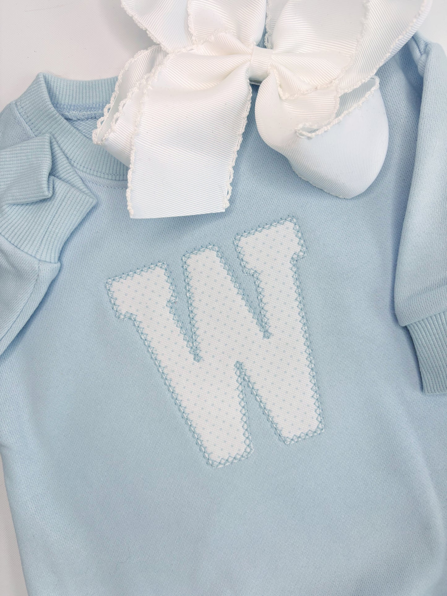 Unisex Initial Sweatshirt Bubble with tiny dot fabric