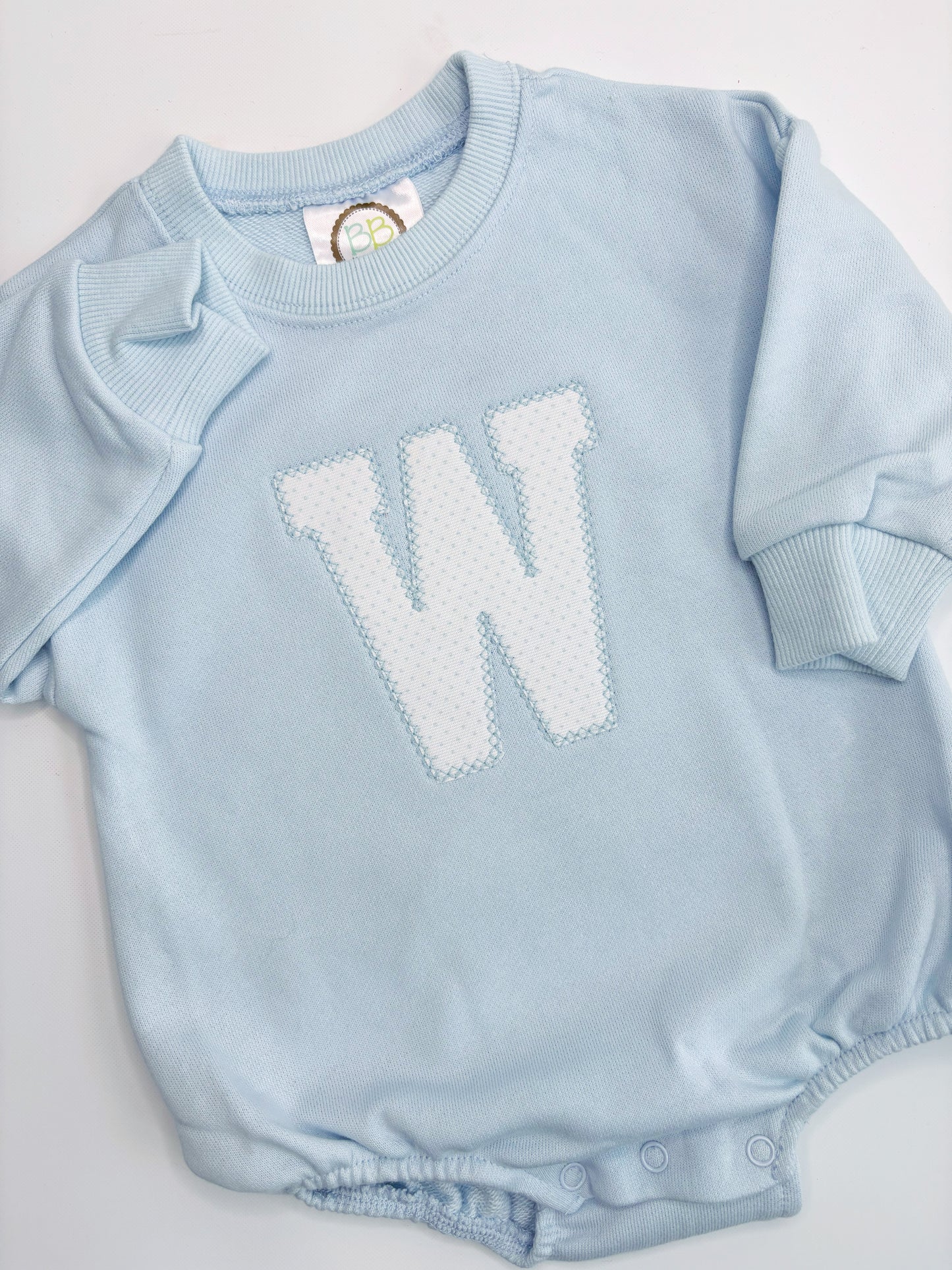 Unisex Initial Sweatshirt Bubble with tiny dot fabric