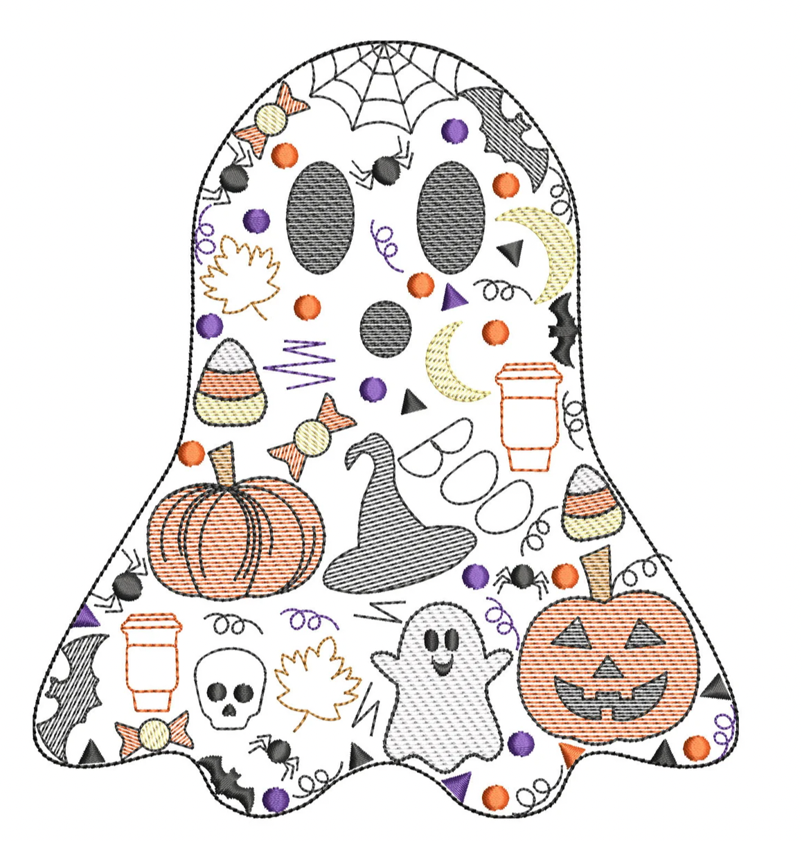 Ghost with Multi-Halloween Designs