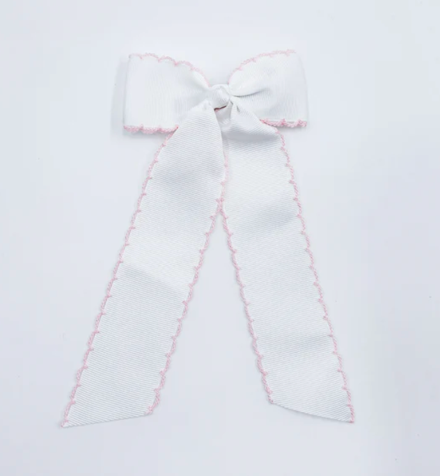 "He is Risen" 4"x6" Long Tail Hair Bow