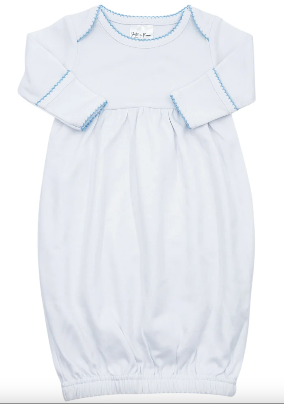 Baby Boy Newborn Gown & Hat Set with Train Design