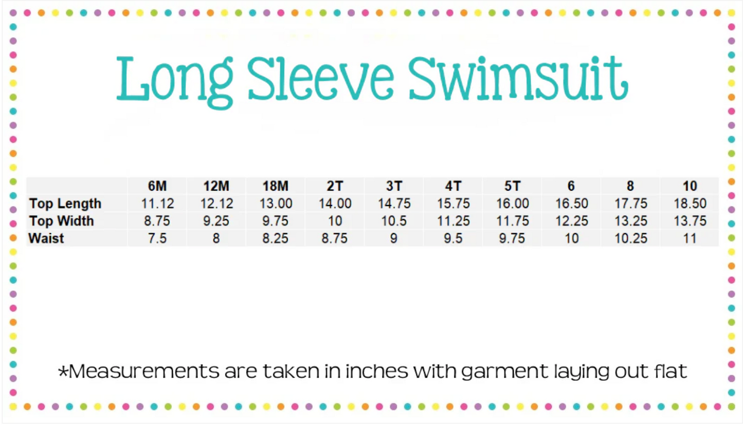Girl's Long Sleeve Two Piece Swimsuit