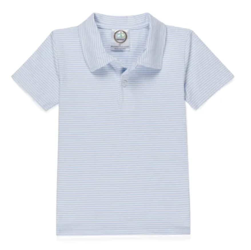 Boy's Striped Apple Polo