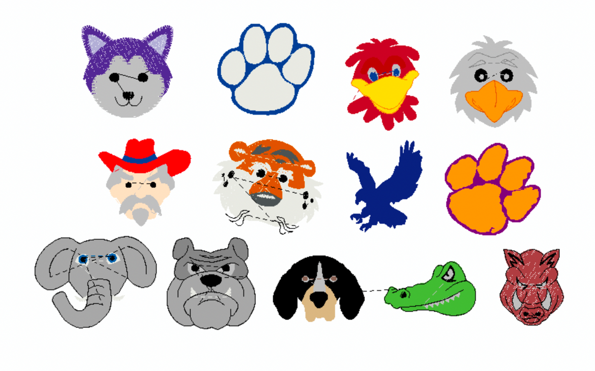 Mascot Trio Football Design