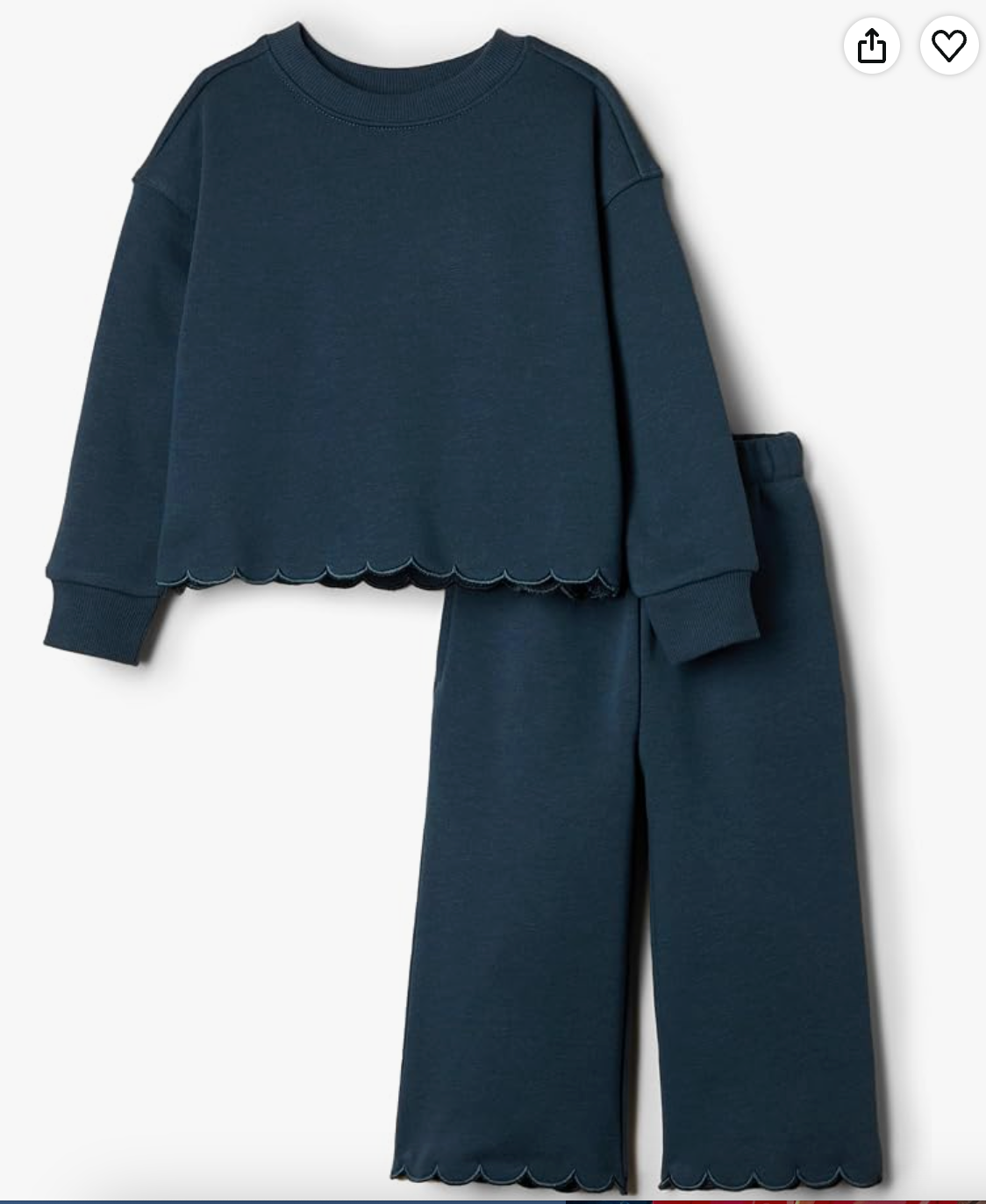 Girl's Scalloped Jogging Set