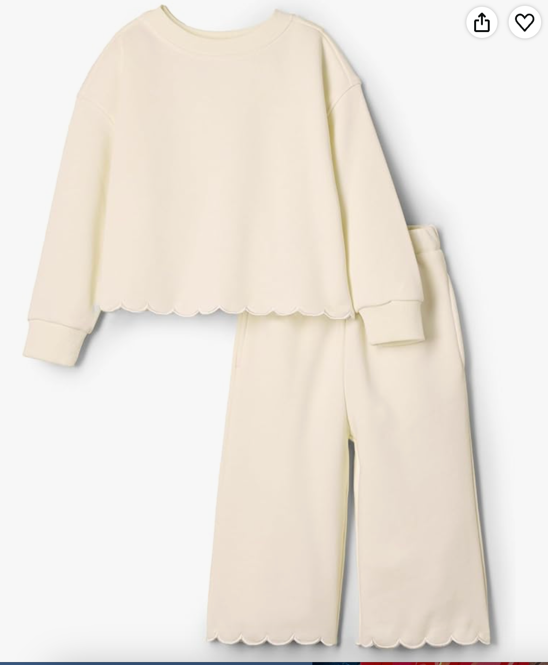 Girl's Scalloped Jogging Set