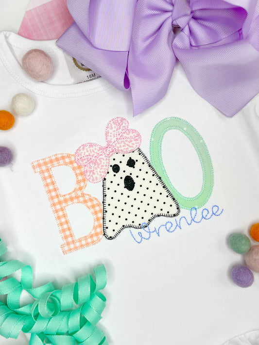 Girl's Halloween BOO shirt