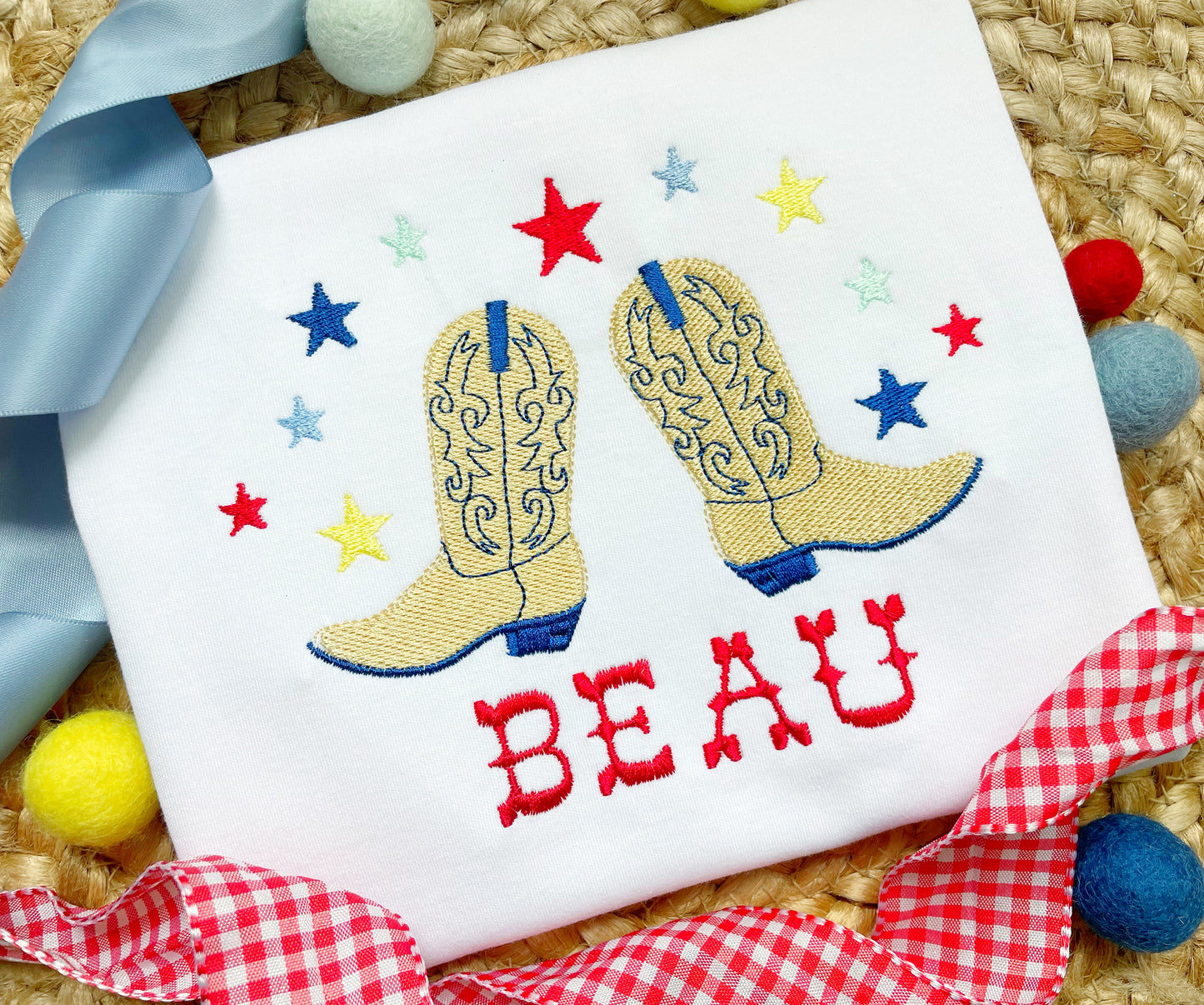 Boy's Boot and Stars Design