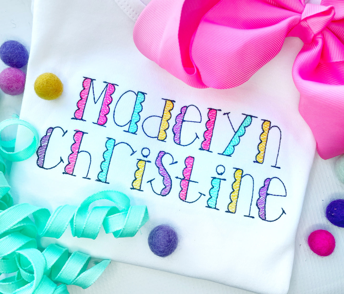 Personalized Scalloped Name Shirt