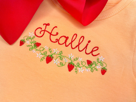 Strawberry Vine Monogram Design