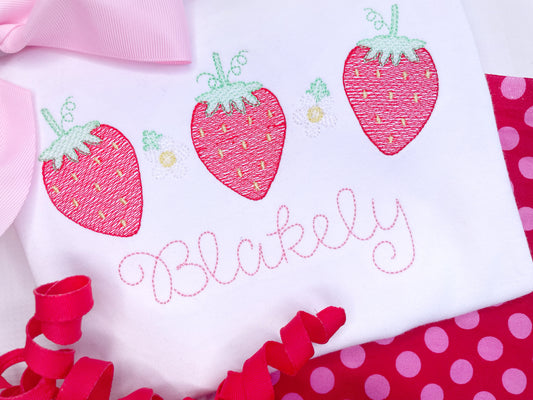 Berry Sweet Strawberry Sketch Design