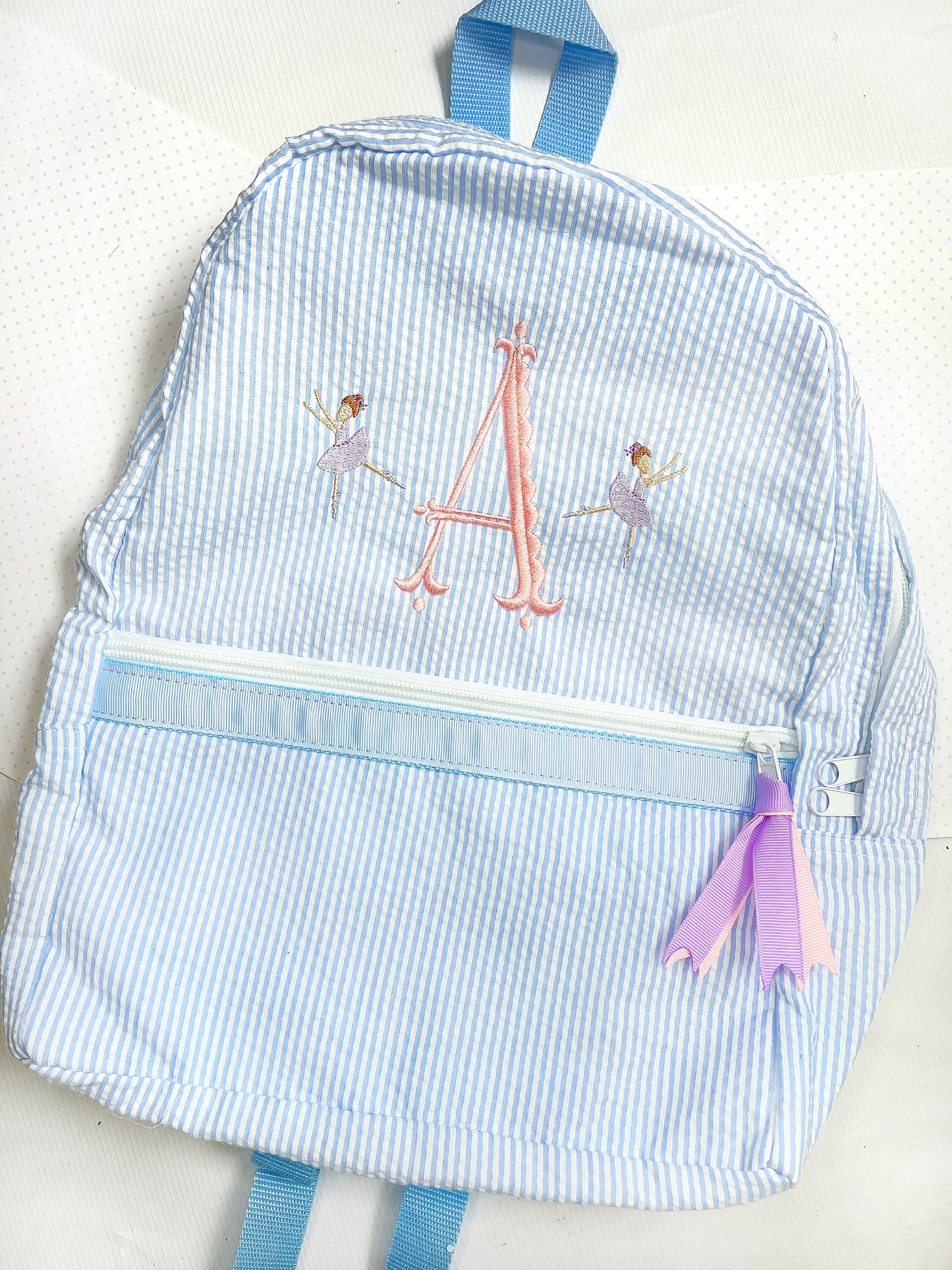Ballerina Initial Backpack (Mint brand)